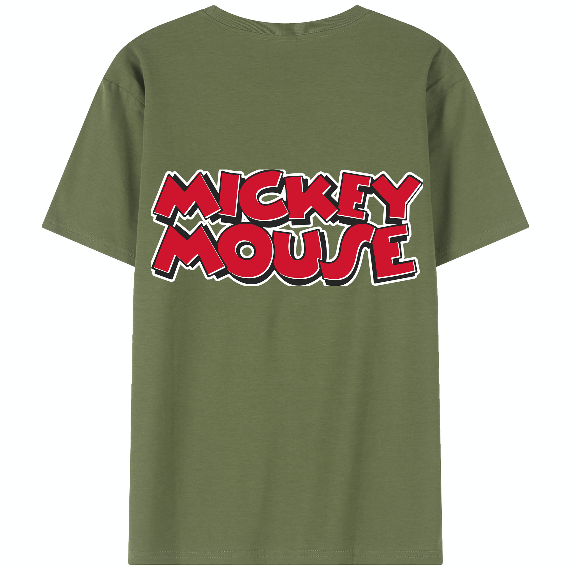 （画像用） ミッキーマウス Mickey Mouse 綿100％半袖Tシャツ（背面プリント）